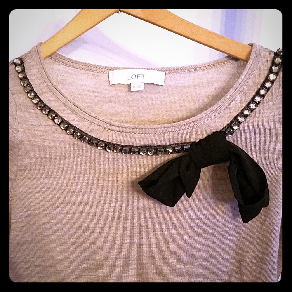 Loft jeweled thin sweater